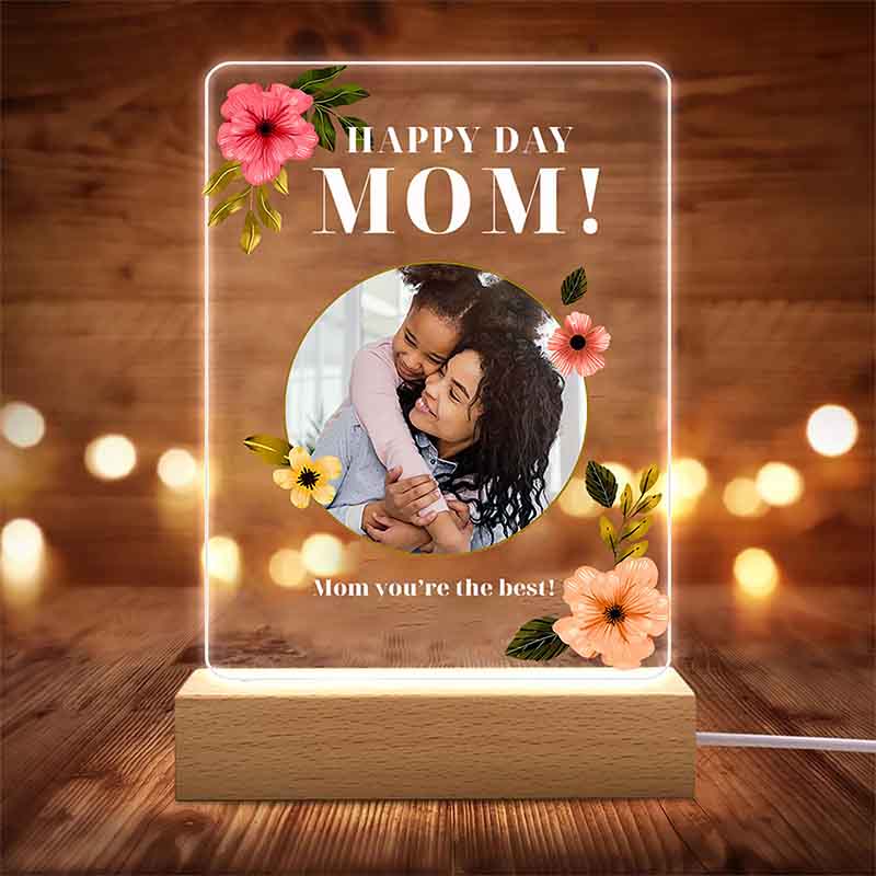 Mom Birthday Gifts, Acrylic Engraved Night Light Presents, Mothers